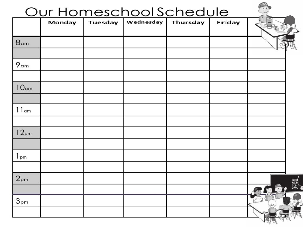 Free Printable Homeschool Daily Schedule Template