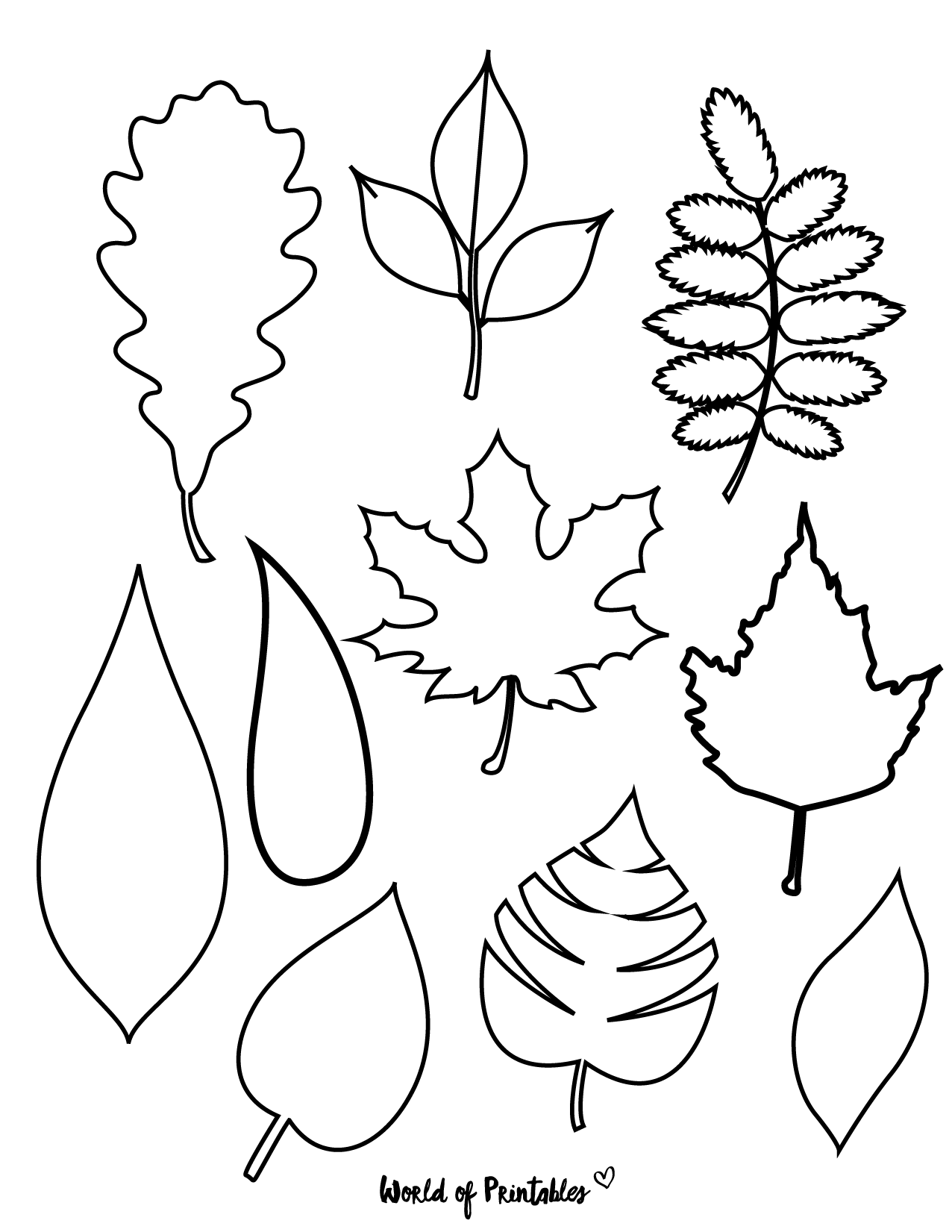 37 Printable Leaf Templates Outlines Shapes Free World Of Printables