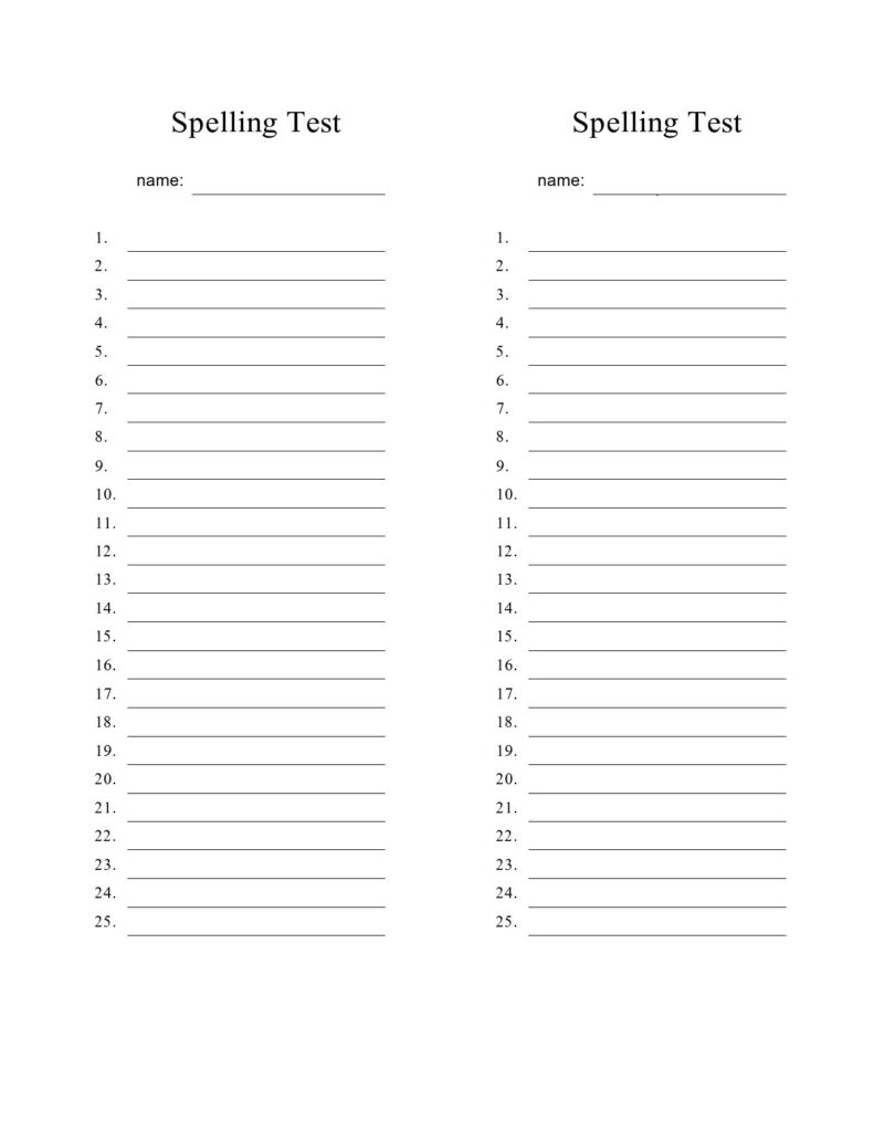 38-printable-spelling-test-templates-word-pdf-templatelab-fillable-form-2023