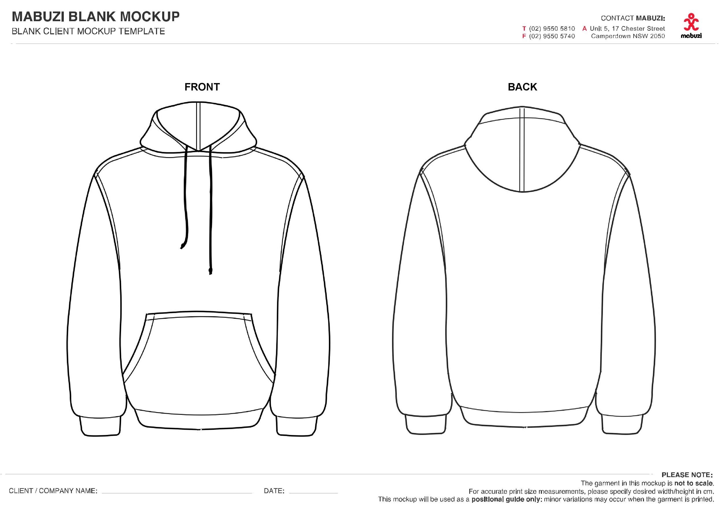 39 Blank Hoodie Templates Hoodie Mockups TemplateLab