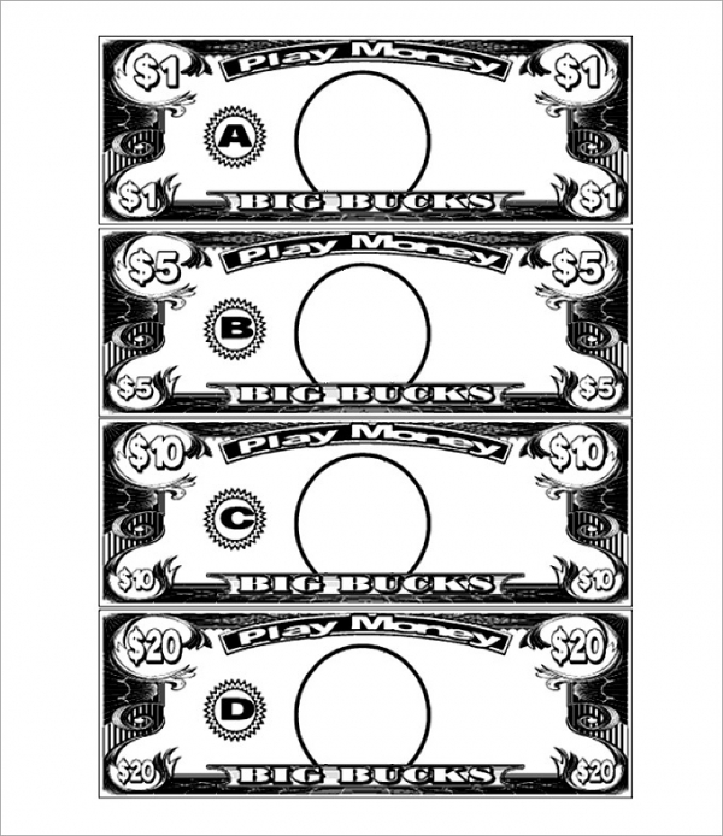 5 Dollar Play Money Template Looking For Printable Play Money 5 Dollar Bills Download This Printable Play Money Template Money Template Printable Play Money