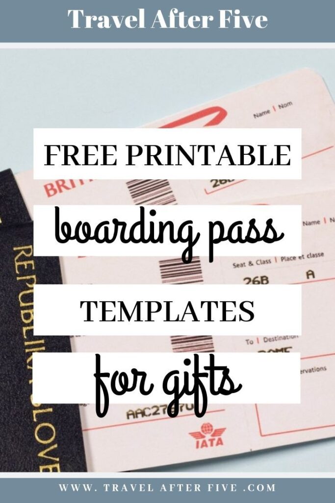 5 Free Boarding Pass Templates For Gifts Boarding Pass Template Ticket Template Free Ticket Template Free Printables