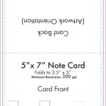 5 X 7 Note Card Template U S Press