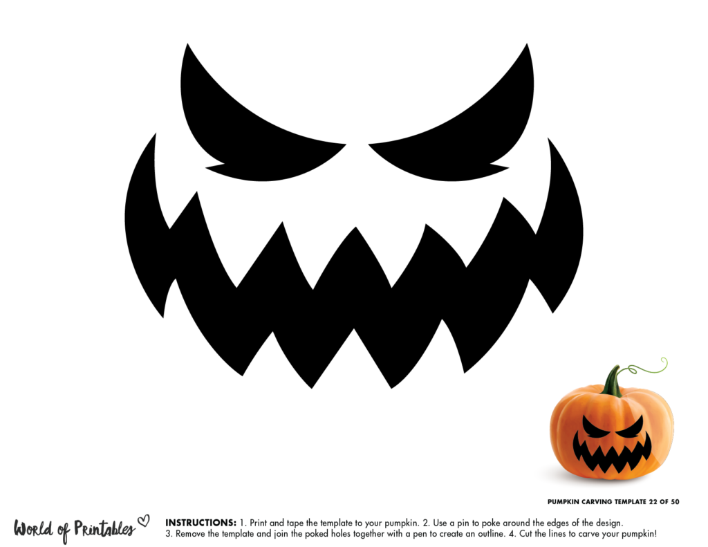 Printable Pumpkin Faces And Carving Templates