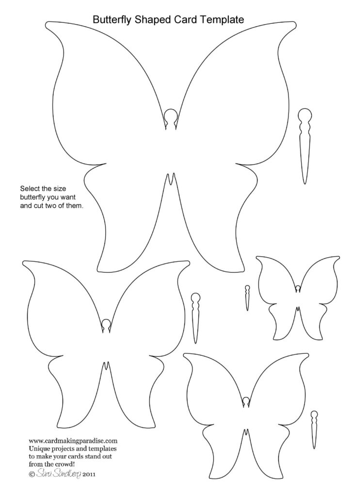 Cut Out Printable 3d Butterfly Template