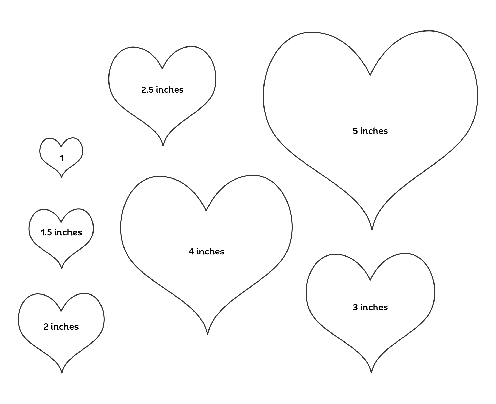 7 Best 3 Inch Heart Template Printable Printablee