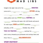 8 Mad Libs Ideas Halloween Activities Mad Libs Halloween School