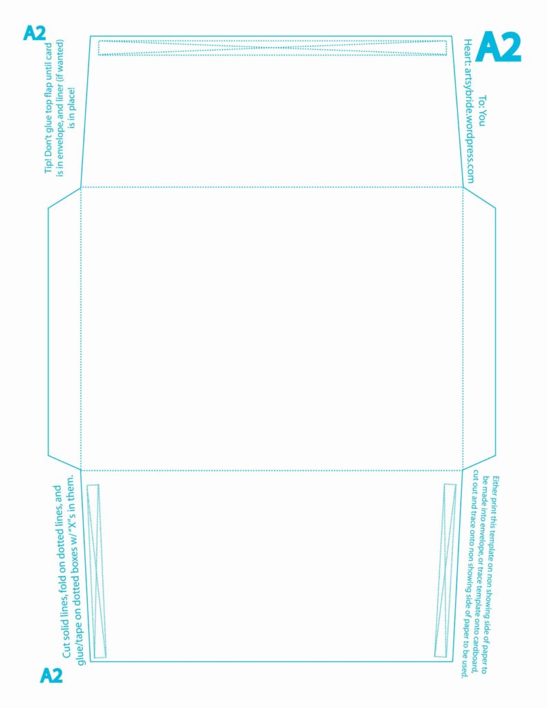 Printable A7 Envelope Template