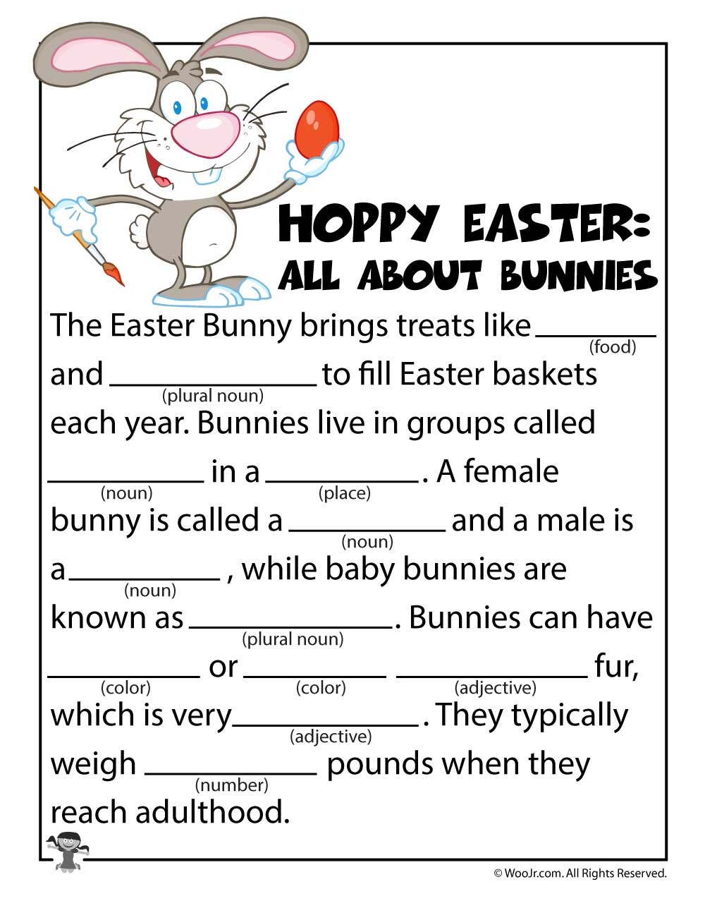 All About Bunnies Ad Libs Woo Jr Kids Activities Children s Publishing