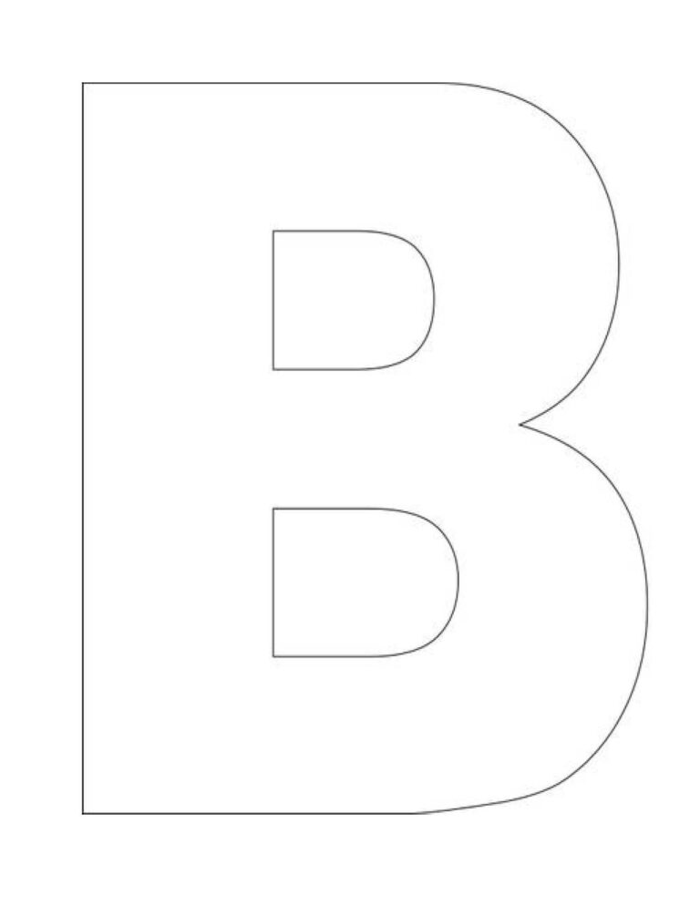 Alphabet Letter B Template Letter B Letters For Kids Free Printable ...