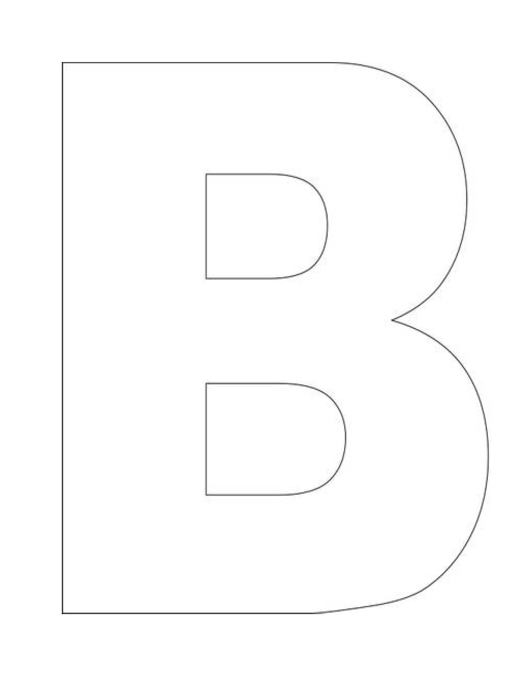 Alphabet Letter B Template Letter B Letters For Kids Free Printable ...