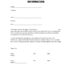 Authorization To Release Information Power Of Attorney Form Real Estate Forms Word Template