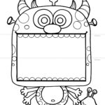 Big Mouth Monster Colouring Page Free Printable Art With Crystal
