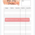 Bill Pay Template PDF Budgeting Spreadsheet Printable Etsy de