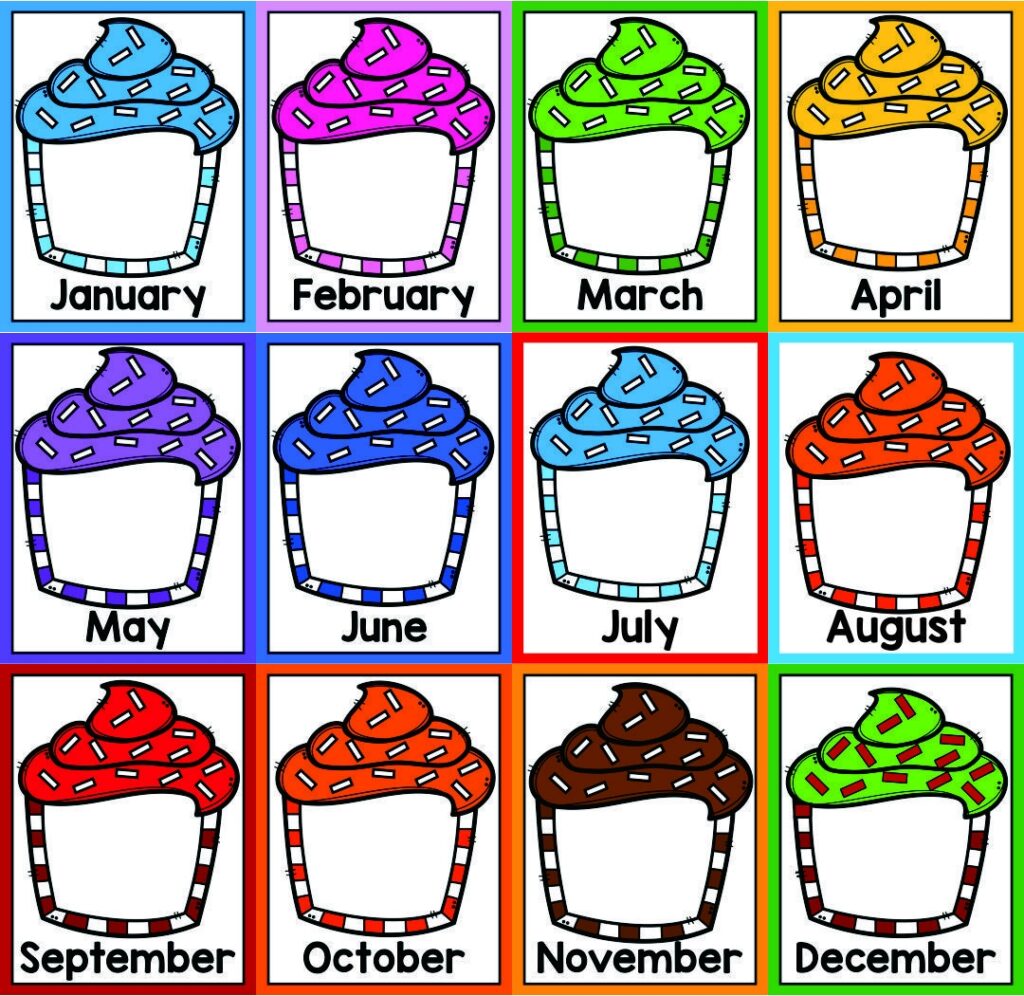 Printable Birthday Cupcake Template