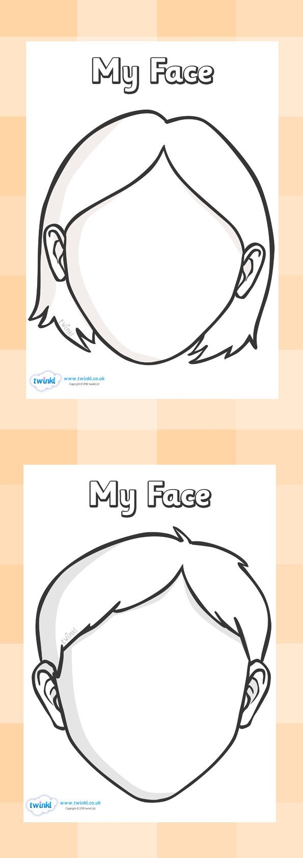 Blank Faces Templates All About Me Preschool Preschool Activities Face Template