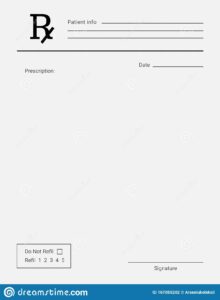 Template Free Printable Blank Prescription - Blank Prescription Label Stock Illustrations 1 344 Blank Prescription Label Stock Illustrations Vectors Clipart Dreamstime 220x300 