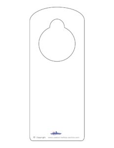 Blank Printable Doorknob Hanger Template Door Hanger Template Doorknob Blank Printable Doorknob Hanger Template Door Hanger Template Doorknob