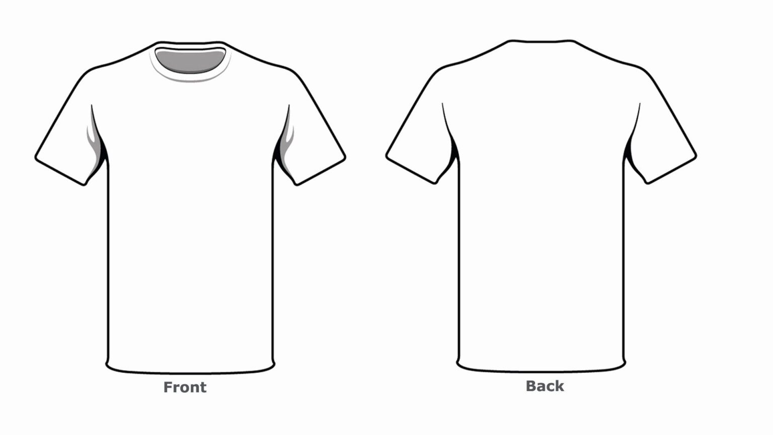 Blank Tshirt Template Elegant Blank Tshirt Template Front Back Side In ...