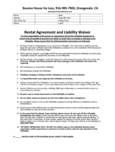 Bounce House Waiver Fill Out Sign Online DocHub - Fillable Form 2025