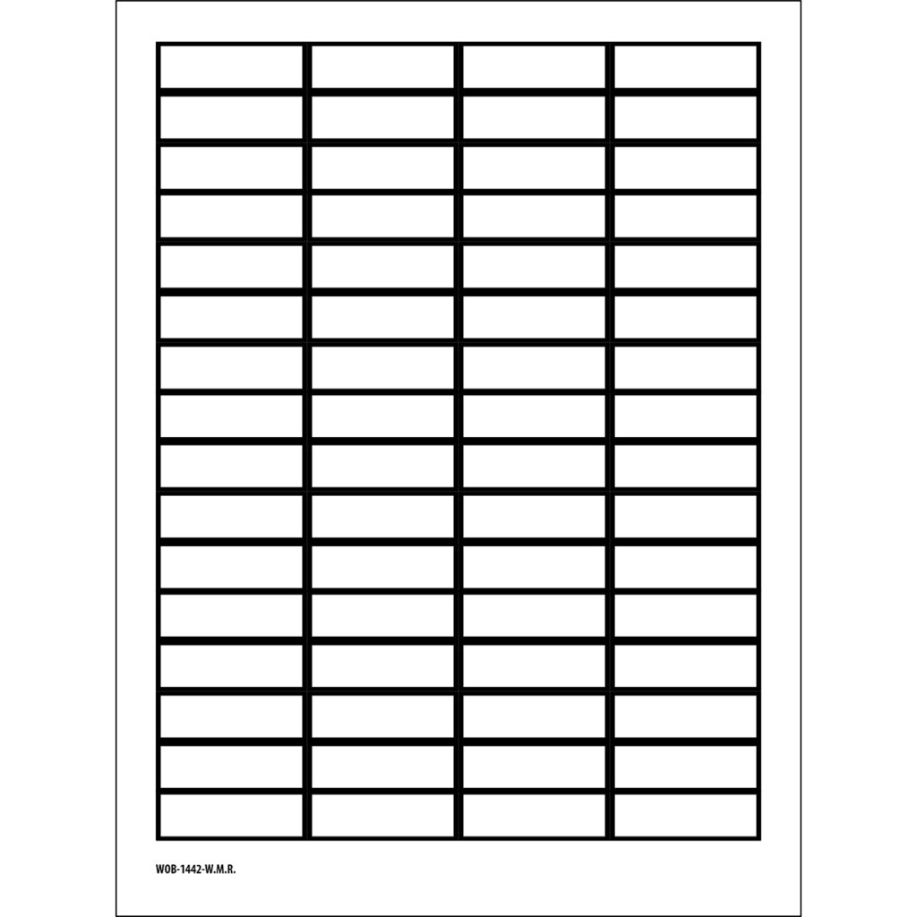 Brady Part WOB 1442 W M R 101813 Blank Write On Labels On Sheets White With Border Www brady eu