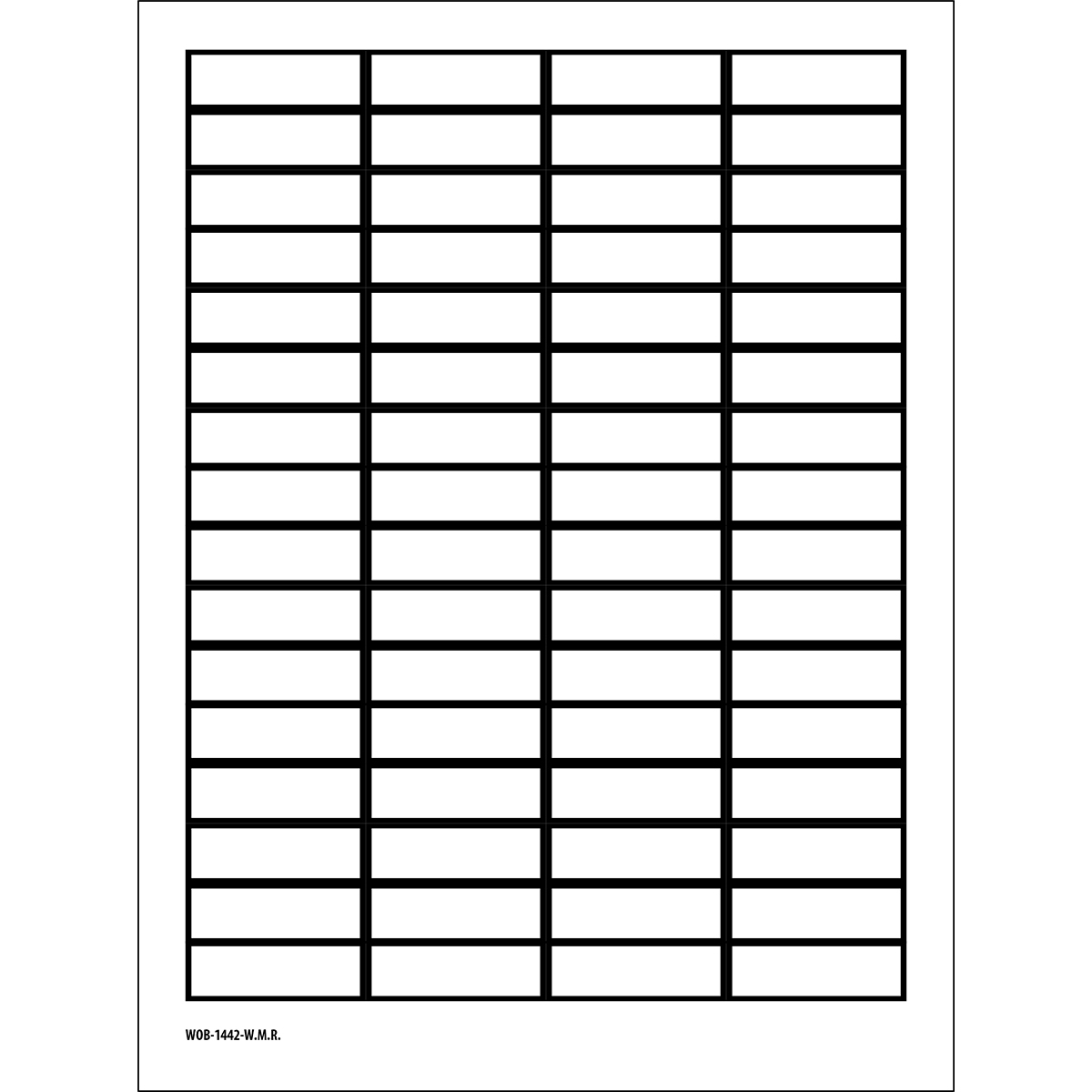 Brady Part WOB 1442 W M R 101813 Blank Write On Labels On Sheets White With Border Www brady eu