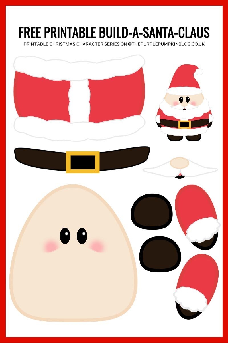 Build A Santa Printable Free Printable Paper Santa Template 