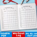 Bullet Journal Workout Log Exercise Tracker Bujo Printable Etsy de