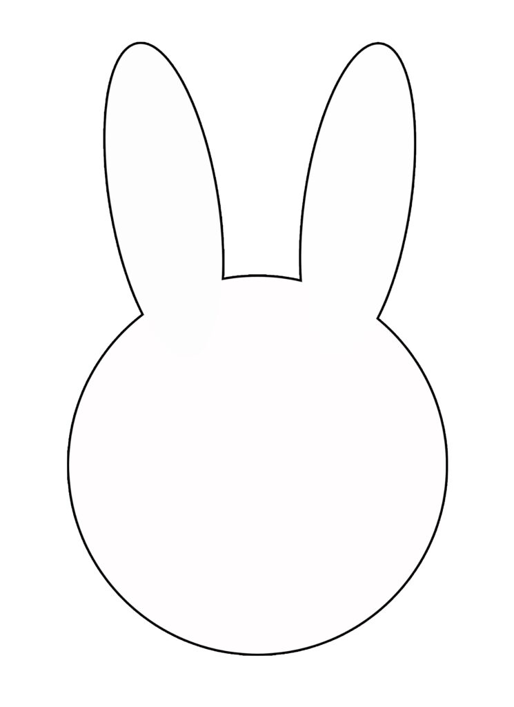 Bunny Outline Photos Of Bunny Head Outline Printable Template Jpeg Clipartix