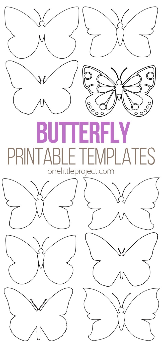 Butterfly Template Free Printable Butterfly Outlines One Little Project