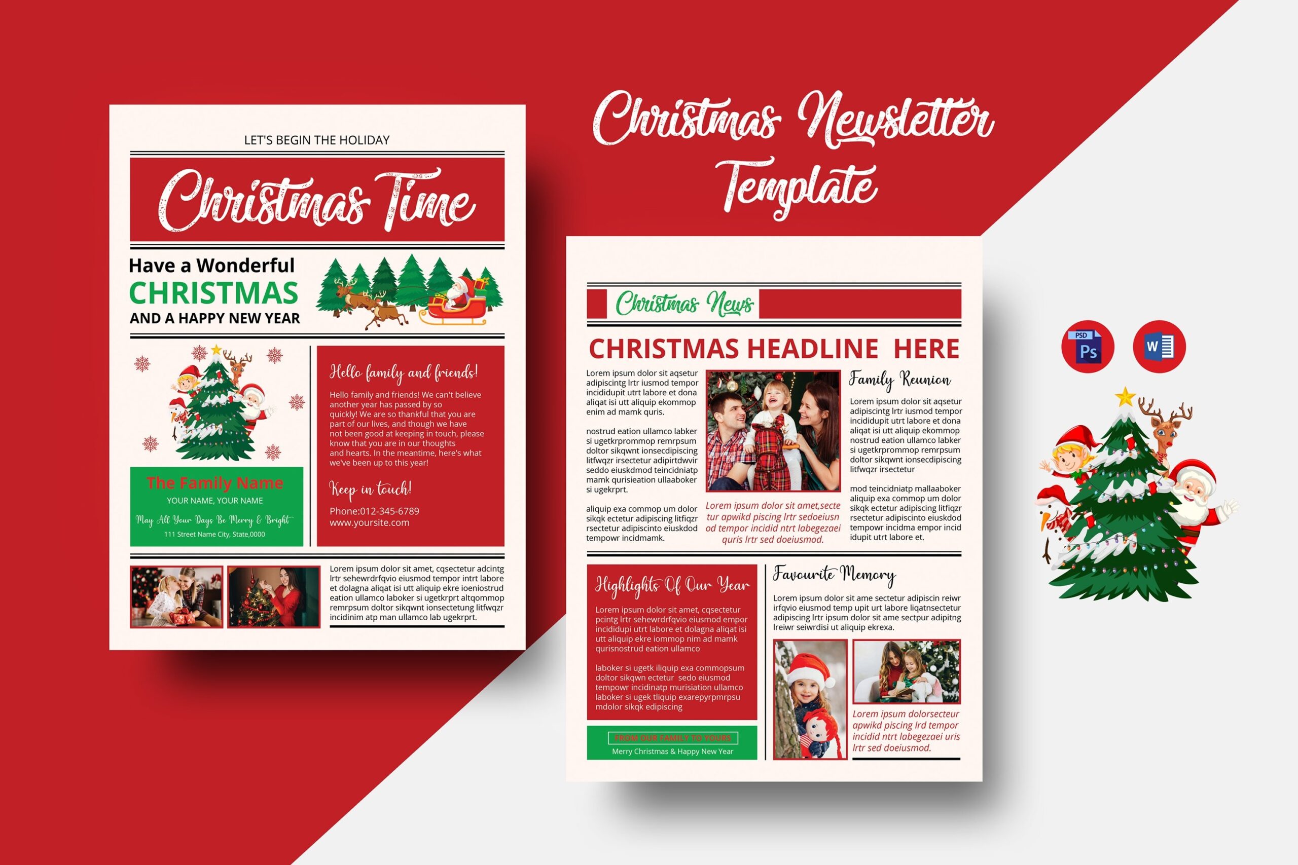 Christmas Newsletter Template 1060900 