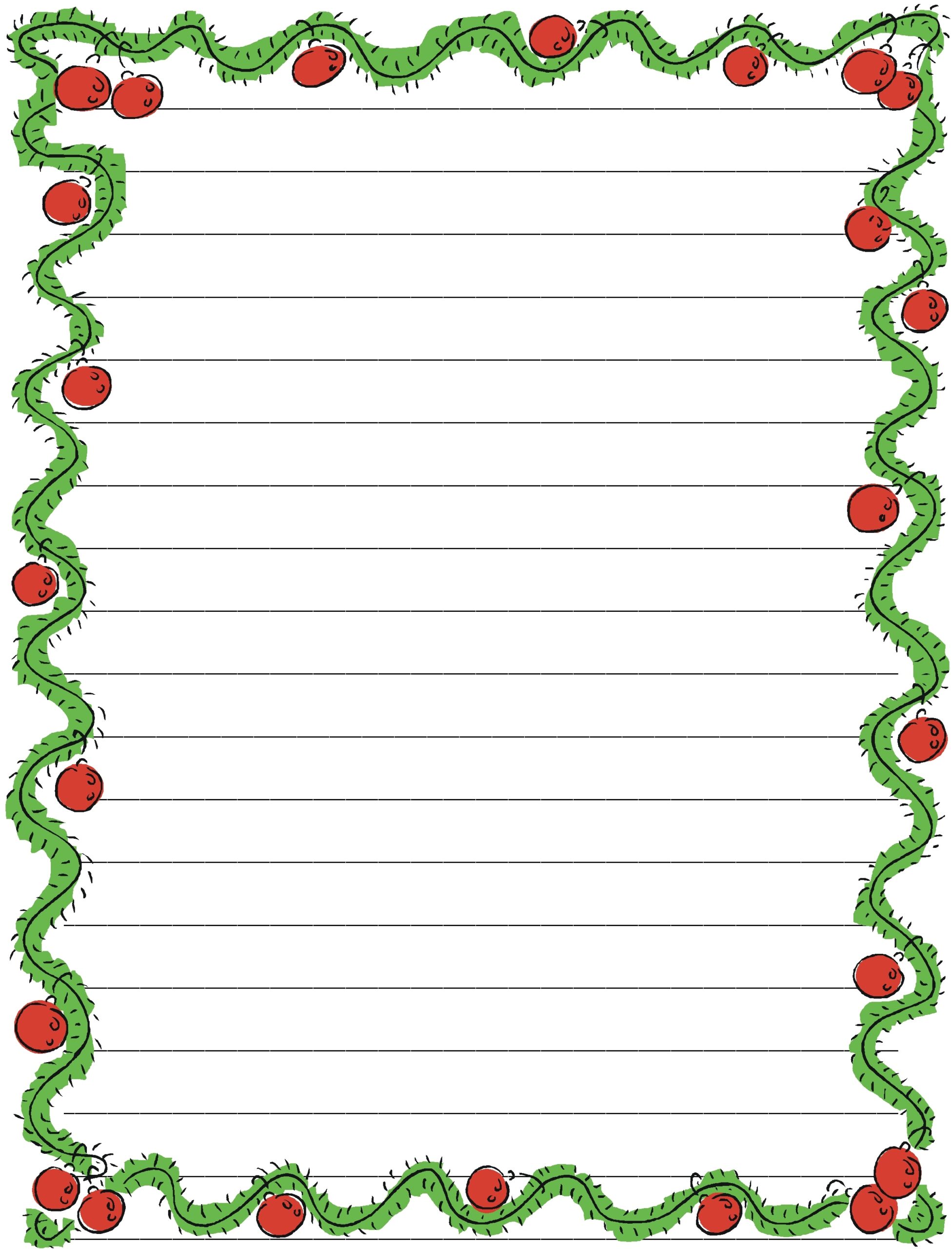 Christmas Note Paper Christmas Note Free Christmas Borders