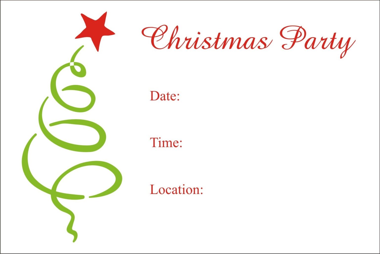 Free Printable Christmas Party Invitation Template Fillable Form 2023