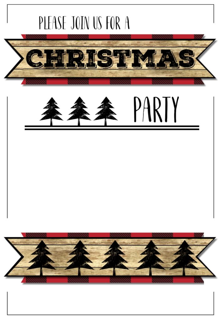 Free Printable Christmas Party Invitation Templates