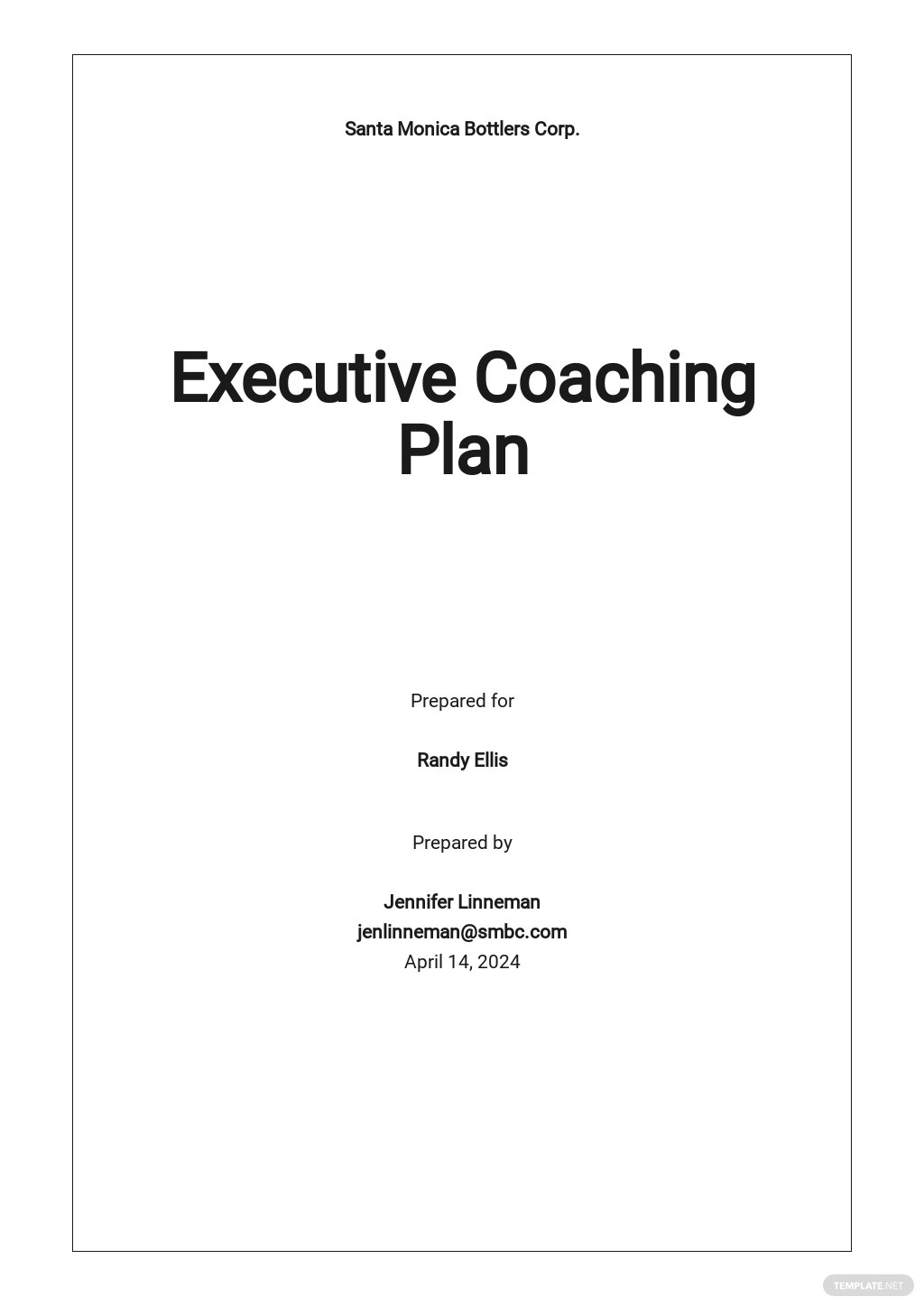 Coaching Plan Templates Documents Design Free Download Template