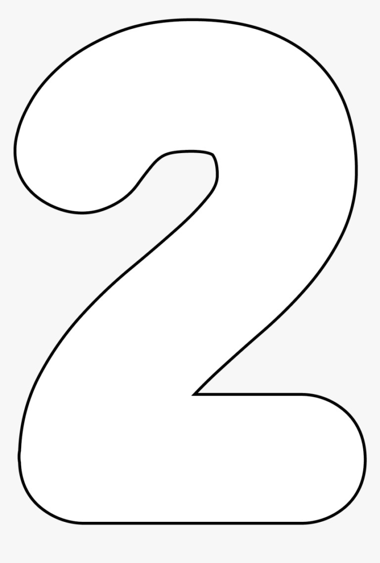 Collection Of Number Printable Numbers Stencils Large HD Png Download ...