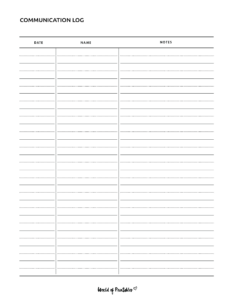 Free Printable Communication Log Template - Fillable Form 2024