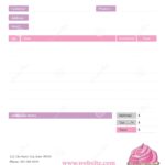 Cupcake Bakery Invoice Template Stock Illustration Illustration Of Blank Finance 132201386