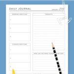 Daily Wellness Journal Template Journal Template Planner Template Journal Printables Templates