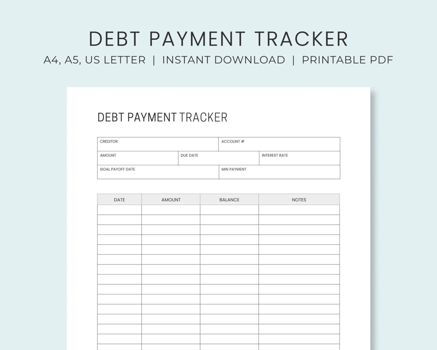 Free Debt Payoff Planner Printable - Fillable Form 2023