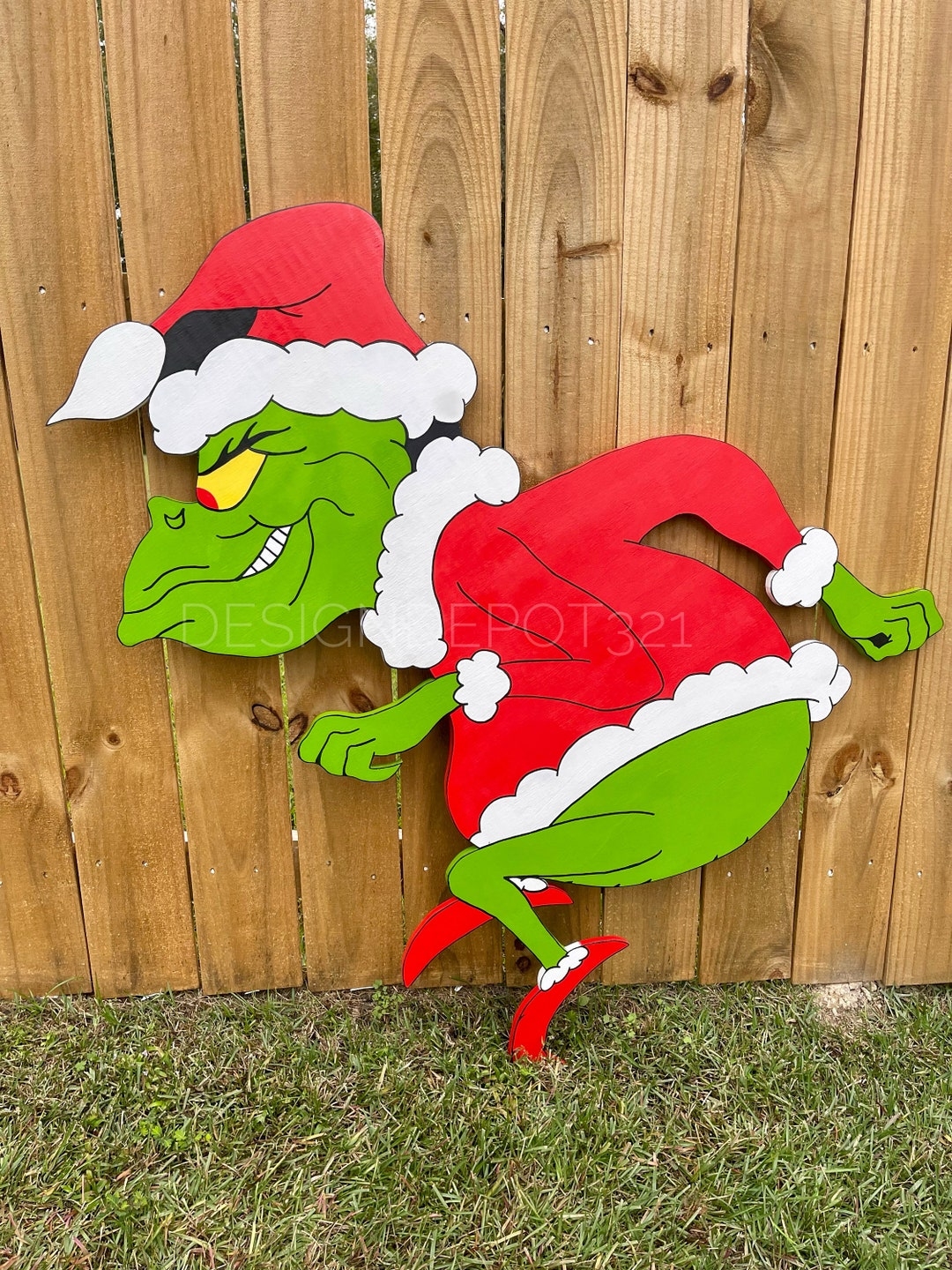 Digital Grinch Stealing Christmas Lights PDF Left And Right Etsy de