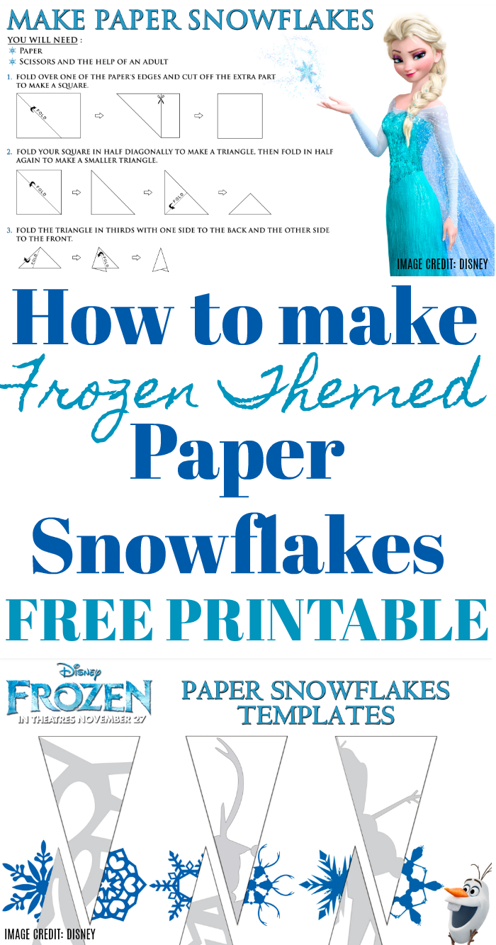 Disney s Frozen FREE Printable How To Make A Paper Snowflake