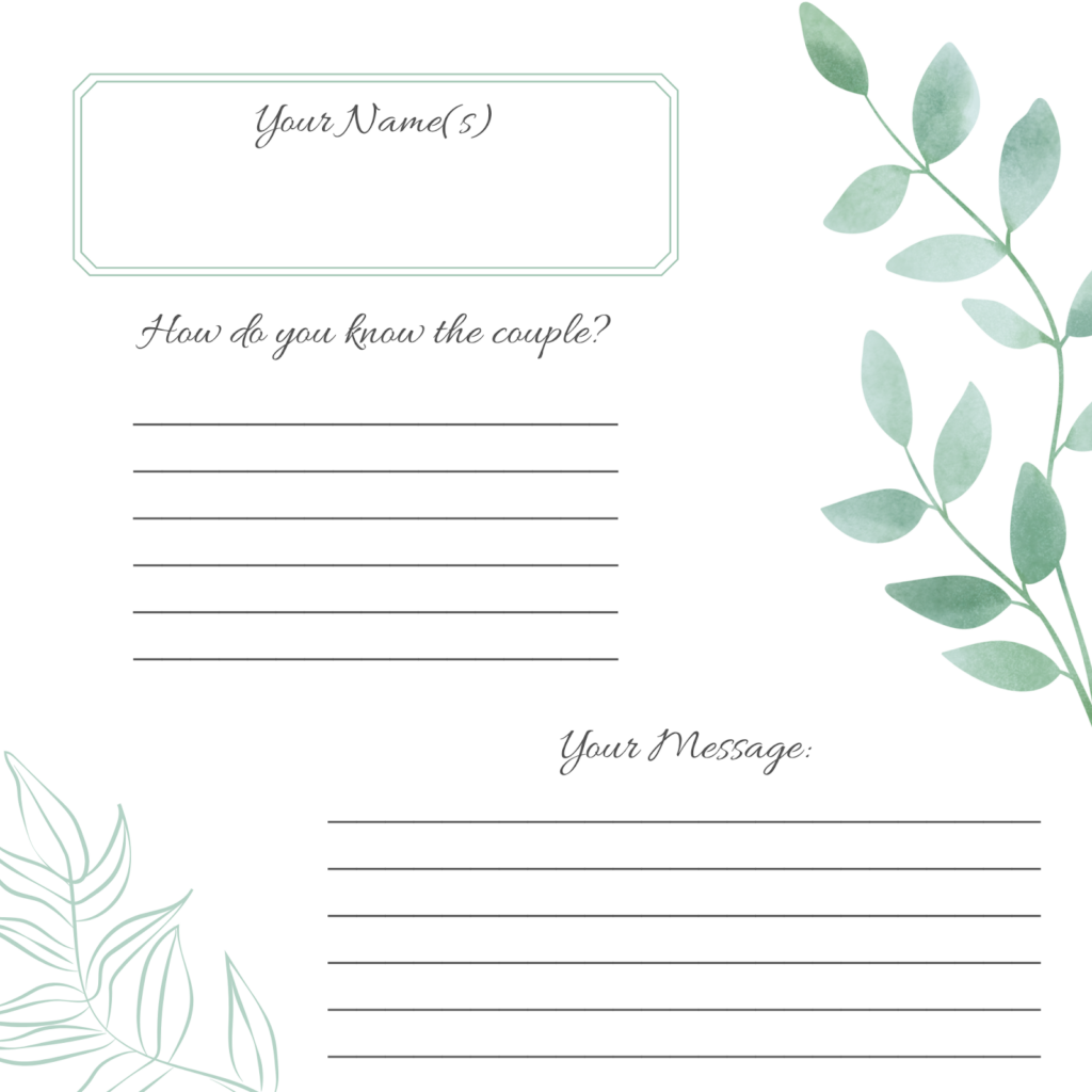 Free Printable Guest Book Sign Template