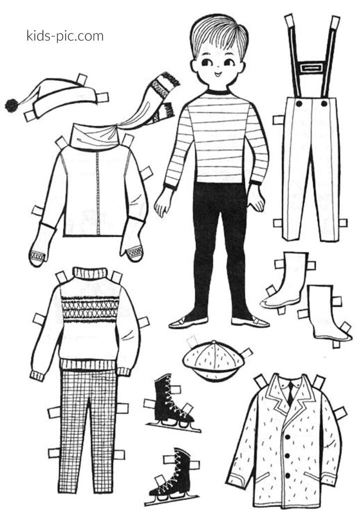 Printable Cut Out Paper Doll Template