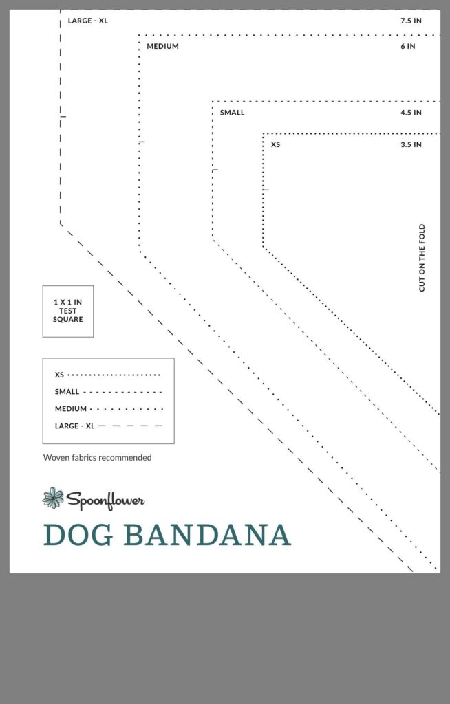 Template Printable Dog Bandana Pattern