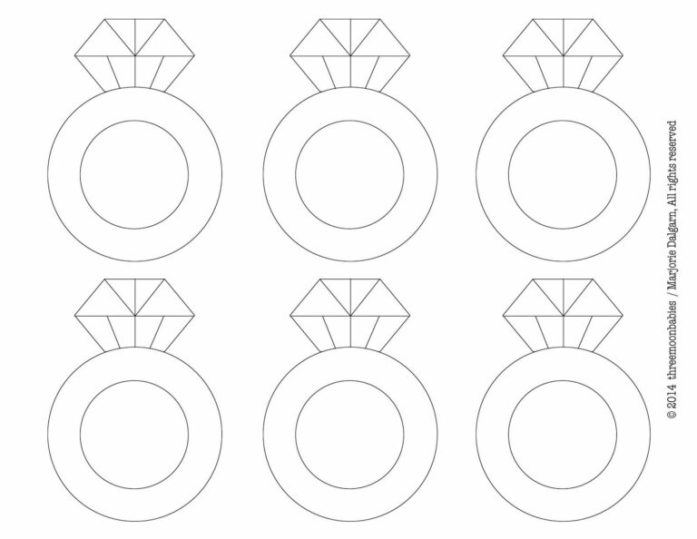 Download Or Print This Amazing Coloring Page Diamond Ring Template ...