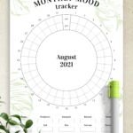 Download Printable Circular Mood Tracker Template PDF