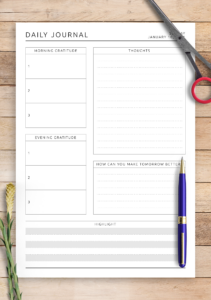 Download Printable Daily Wellness Journal Template PDF - Fillable Form 2023