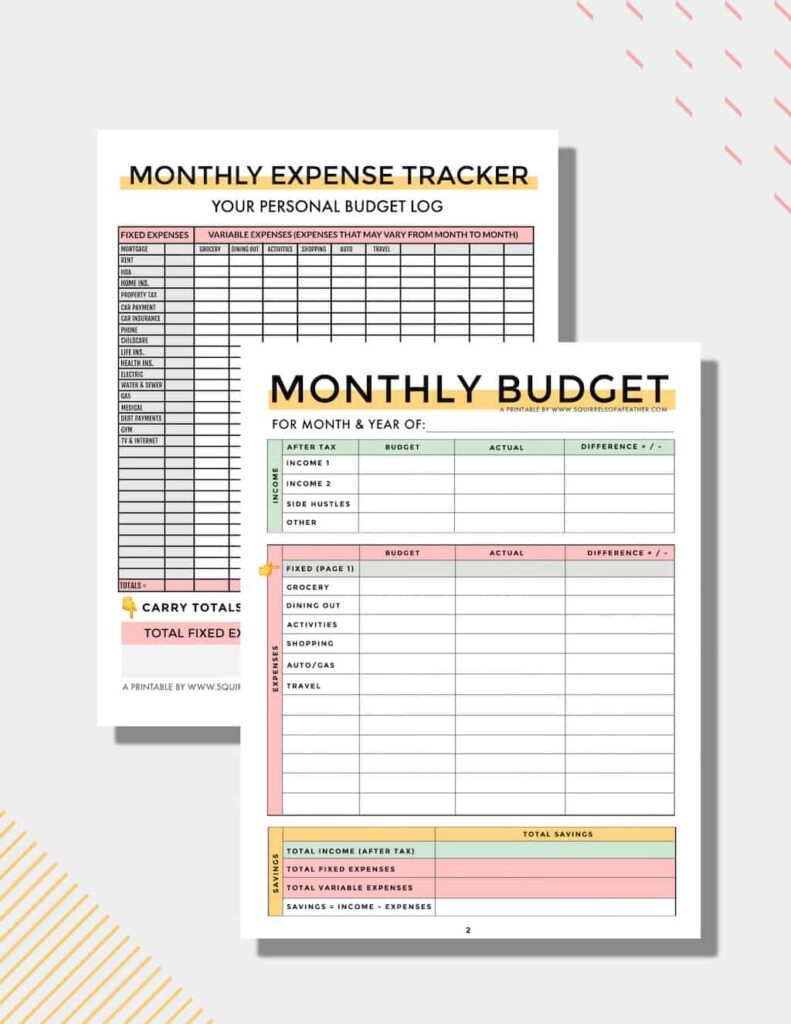 Printable Budget Planner Template