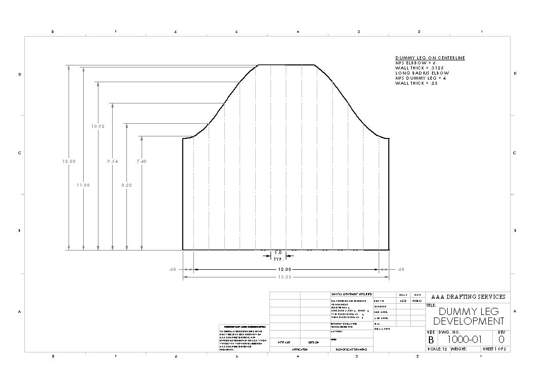 Dummy Leg Drawing Template